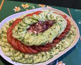 Une image de l'étape 7 de Salade de concombre et tomates à l endive rouge et persil.