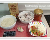 Foto del paso 1 de la receta: Arroz negro con calamares y salsa alioli