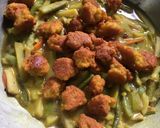 A picture of step 7 of Lentil Fritters in mix veg curry.