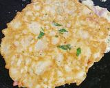 A picture of step 3 of Omelette,Bread 🍞🥚🥚🍞.