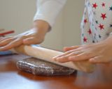 A picture of step 7 of Macadamia Nut Chocolate Cookies.