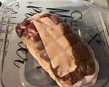 Une image de l'étape 1 de Rôti de sanglier au lard et vin rouge (marinade maison au cognac, aromates et légumes).