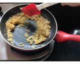 A picture of step 4 of Bharwa Karela.
