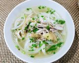 Hình bước làm 4 của món Phở gà Hà Nội