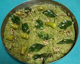 A picture of step 6 of Moong Bean Dhokla.