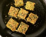 A picture of step 3 of Kothimbir Vadi (Coriander & Gram Flour Pakoras / Fritters).