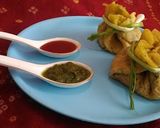 A picture of step 3 of Moong dal potli.