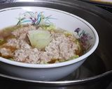 Hình bước làm 2 của món Cải dún hấp thịt băm