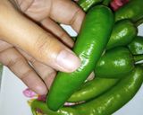 A picture of step 3 of Green Chili Pakory.