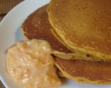 A picture of step 8 of Butternut squash pancakes with butternut yogurt sauce.