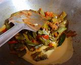 A picture of step 3 of Masala Sheem Bhaji.