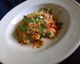 A picture of step 2 of Aloo tikki chat.