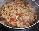 A picture of step 7 of Veg pulao.