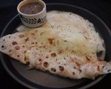 A picture of step 4 of Neer schezwan dosa.