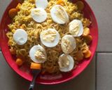 A picture of step 1 of Indomie and boiled eggs.