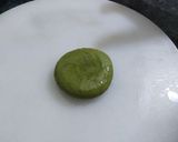 A picture of step 3 of Chana aloo with palak poori.