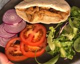 A picture of step 6 of Chicken Gyros in Pita Bread.
