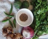 A picture of step 1 of Green chutney(coriander)#authormarathon.