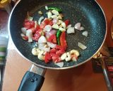 A picture of step 2 of Chat pata panner butter masala.