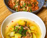 Hình bước làm 4 của món Canh Đu Đủ Nấu Sườn Non