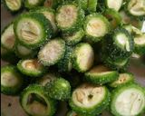 A picture of step 1 of Kaju Karela.