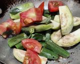 A picture of step 1 of Sabzi Khatta meetha (sweet and tangy Vegetable stew).