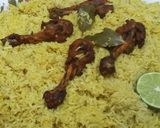 A picture of step 9 of Chicken Mandi.