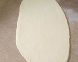 A picture of step 3 of Turkish veggi pide with egg.