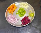 A picture of step 1 of Veggie's Salad Chilla (healthy weight loss).