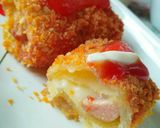 Foto langkah ke 5 dari resep Roti Gulung isi Mozarella sosis.