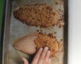 A picture of step 4 of Pecan-crusted chicken with honey mustard & mixed green apple salad.