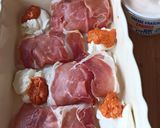 Une image de l'étape 1 de Gratin de cabillaud au pesto et jambon cru.