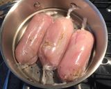 Foto del paso 4 de la receta: Pollo relleno al vapor con ensalada de garbanzos