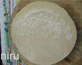 A picture of step 3 of Chini paratha / Sugar paratha.