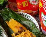Gambar langkah 4 resipi Pepes Ayam Mee Segera.