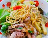 A picture of step 7 of Bún Trộn Mắm Nêm (Hue-Style Noodle Salad).