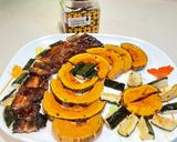 Roast Pork, Pumpkin and Zucchini with BBQ Honey Sauce 烤蜜汁三層肉佐南瓜與櫛瓜的食譜步驟5照片