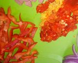 A picture of step 2 of Plantain,sausage vegetable sauce.