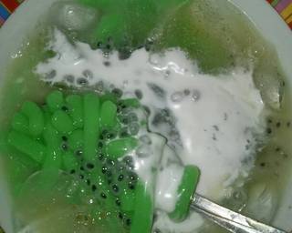 Es cendol selasih - Step 4