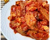 Foto langkah ke 3 dari resep Tumis Sambal Udang + Bakso Tiram Vegan.