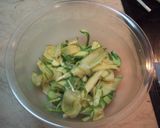A picture of step 7 of Pasta Salad with Smoked Salmon and Lemon-Marinated Zucchini.