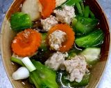 รูปขั้นตอนการทำที่ 8 ของ แกงจืดบวบไก่สับ