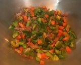A picture of step 4 of Schezwan Rice.