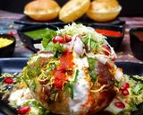 A picture of step 8 of Raj Kachori / Bhel Kachori.