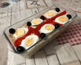 Foto del paso 7 de la receta: Ensaladilla de verduras con salmón, huevo duro y aderezo Vidalim y ensaladilla rusa
