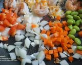 รูปขั้นตอนการทำที่ 2 ของ ข้าวผัดวาซาบิกุ้ง
