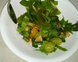 A picture of step 9 of Green salad with custard in tortilla cups.