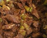 A picture of step 9 of Chayote with Beef #mymama'srecipe#authormarathon#.