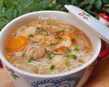 Hình bước làm 4 của món Bún tôm giò heo nấm rơm