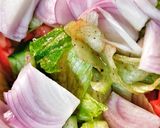 A picture of step 4 of Greek Salad.